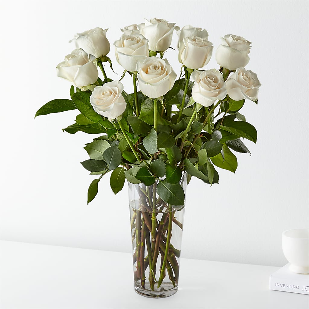 Long Stem White Rose Bouquet – The Country Florist, Armour SD