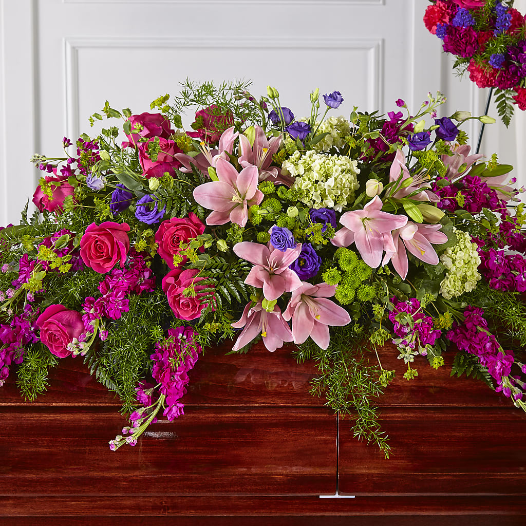 Radiant Tribute Casket Spray – The Country Florist, Armour SD