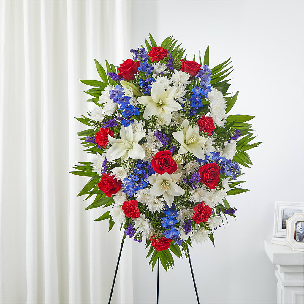 Cherished Service Standing Spray – The Country Florist, Armour SD