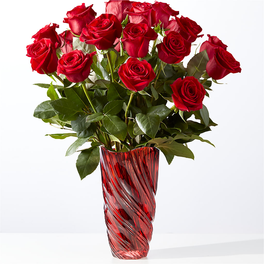 Classic Love Red Rose Bouquet with Luxe Swirl Vase – The Country Florist, Armour SD