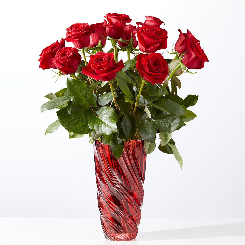 Classic Love Red Rose Bouquet with Luxe Swirl Vase – The Country Florist, Armour SD
