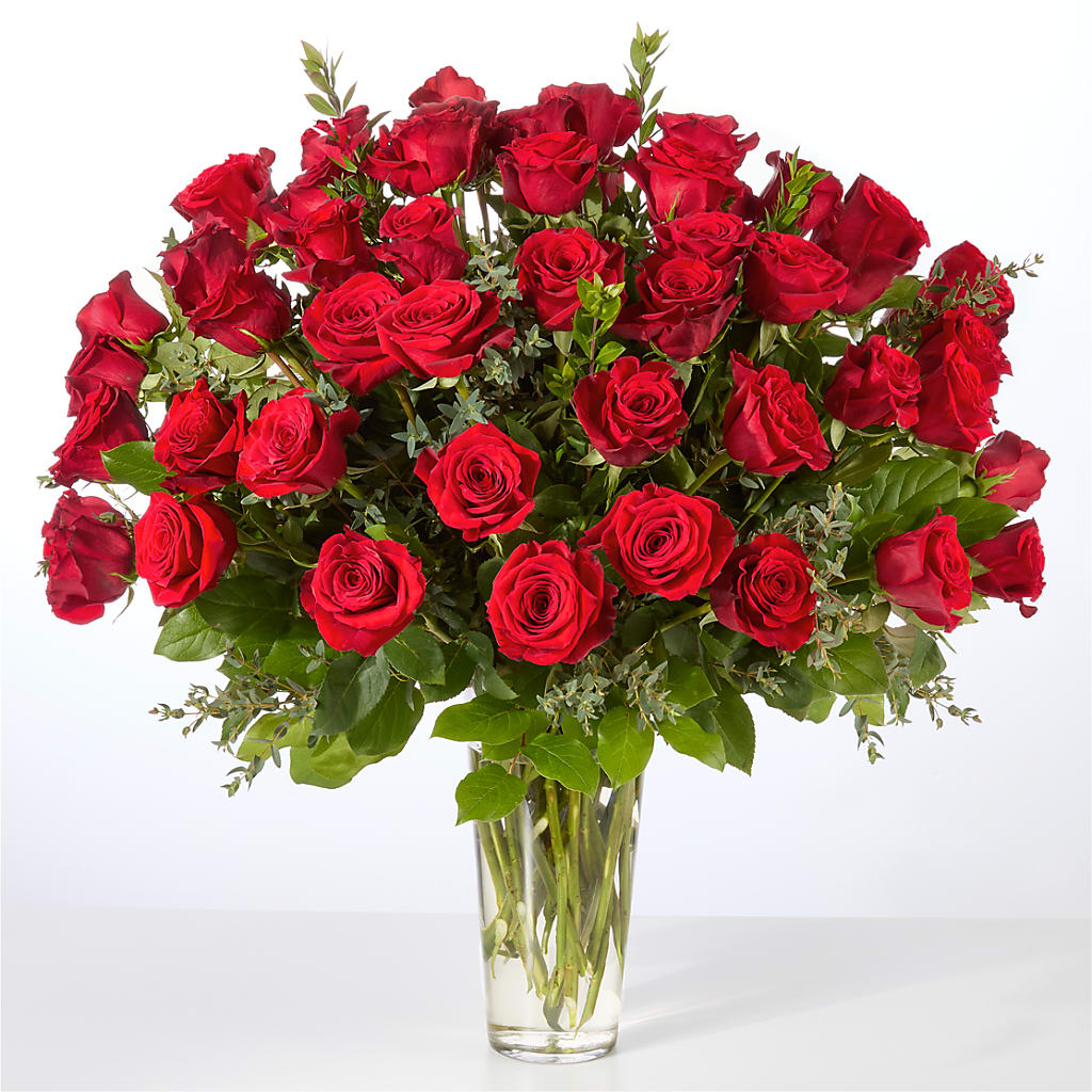 Forever Yours Fifty Stem Red Rose Bouquet – The Country Florist, Armour SD