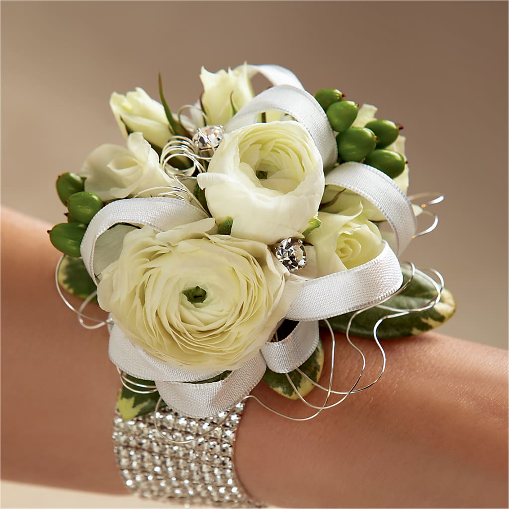 White Wedding Corsage – The Country Florist, Armour SD