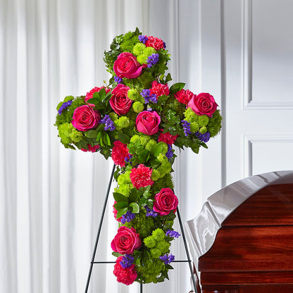 Tribute Rose Floral Cross –  The Country Florist, Armour SD