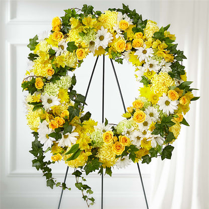Golden Remembrance Wreath –  The Country Florist, Armour SD