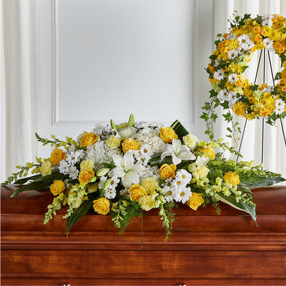 Golden Harmony Casket Spray –  The Country Florist, Armour SD