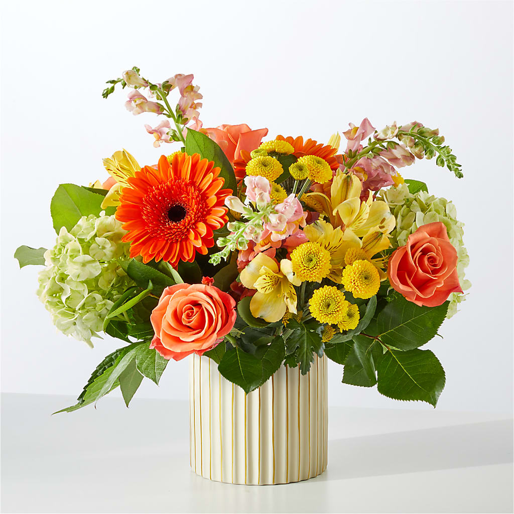 Autumn Sunshine Bouquet with Ivory Vase –  The Country Florist, Armour SD